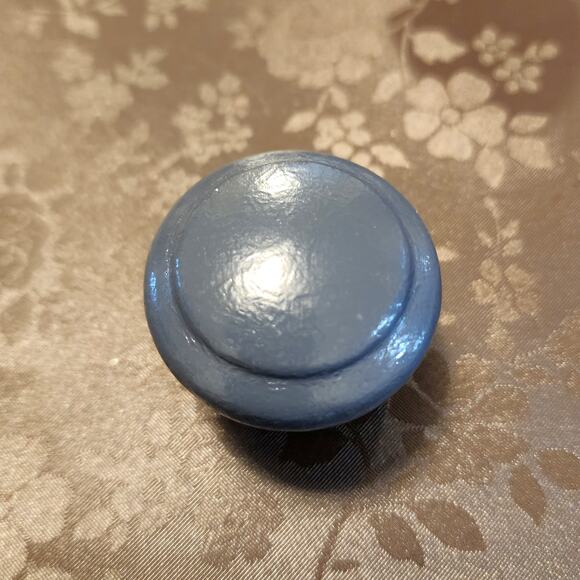 Ten Decorative Blue Cabinet Dresser Round Wooden Knobs Bundle - Picture 3 of 7